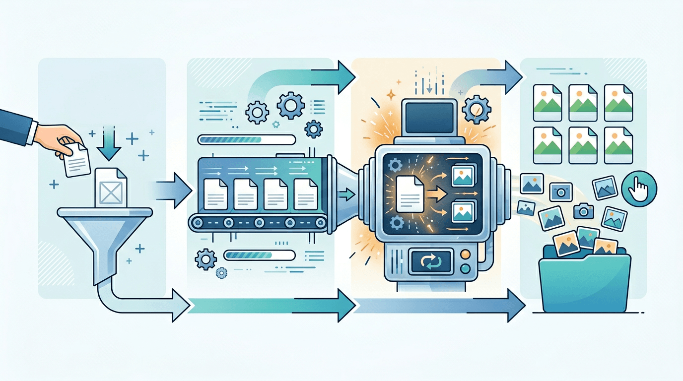Batch workflow for converting multiple PDF files into JPG images