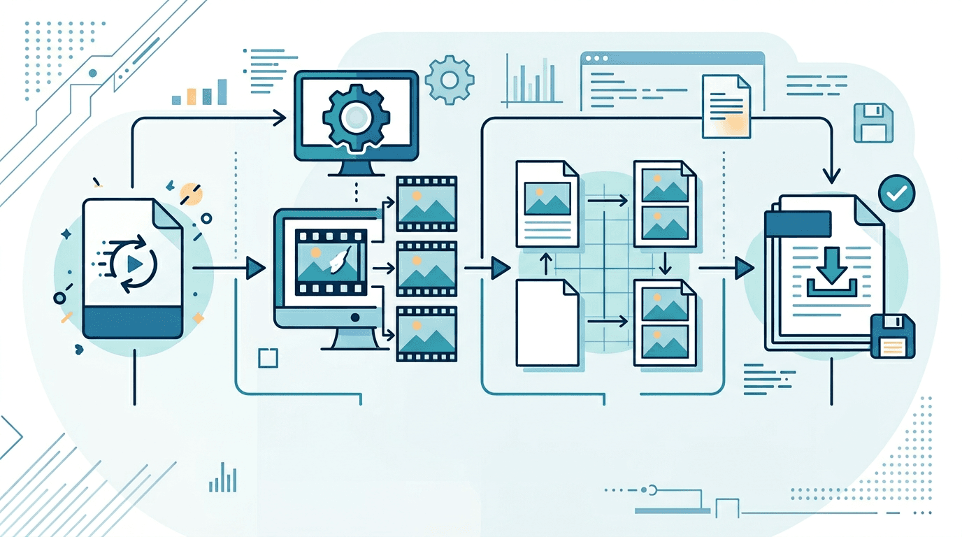 Workflow for converting GIF content into a PDF document for sharing or archiving
