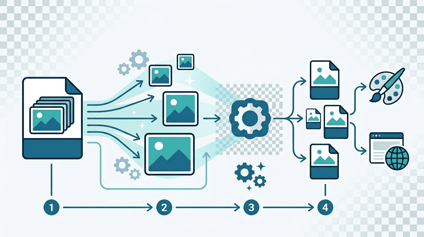 Workflow for extracting transparent PNG images from an ICO icon file