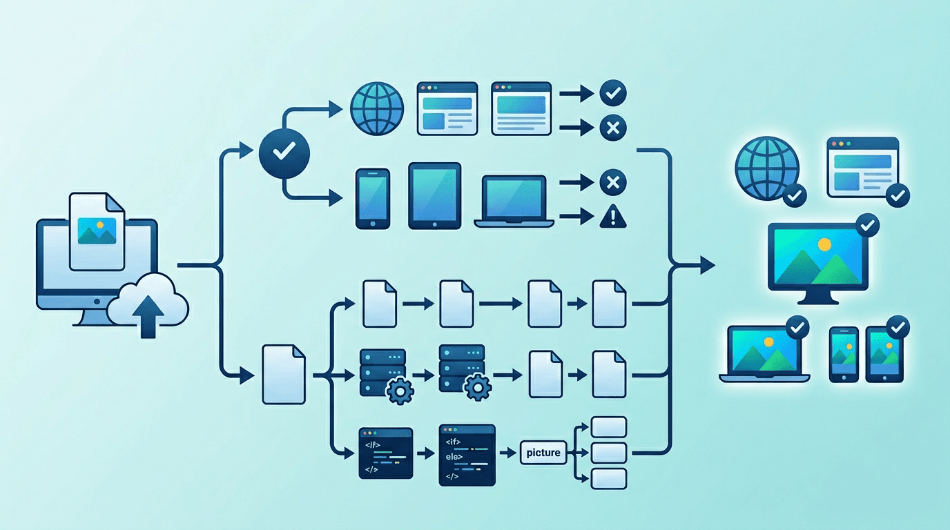 Workflow for diagnosing AVIF compatibility problems and applying fixes for successful display