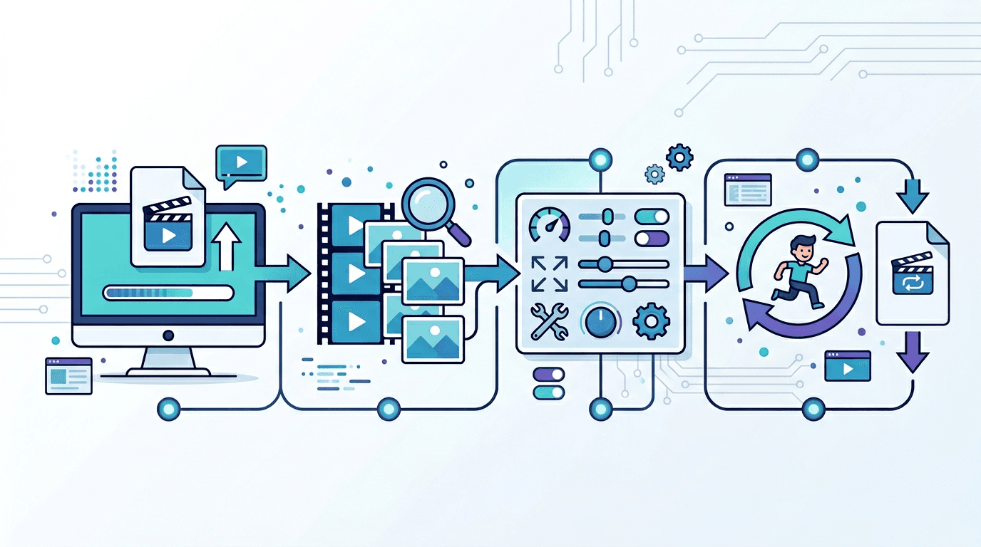 Workflow for converting a WebM video clip into a looping animated GIF